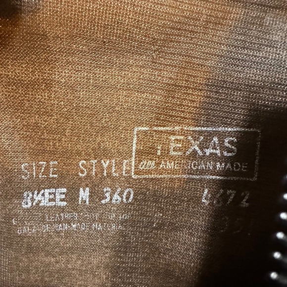 Vintage Texas American Made Brown Leather Western Zip Ankle Cowboy Boots 8.5EE M - Picture 14 of 15